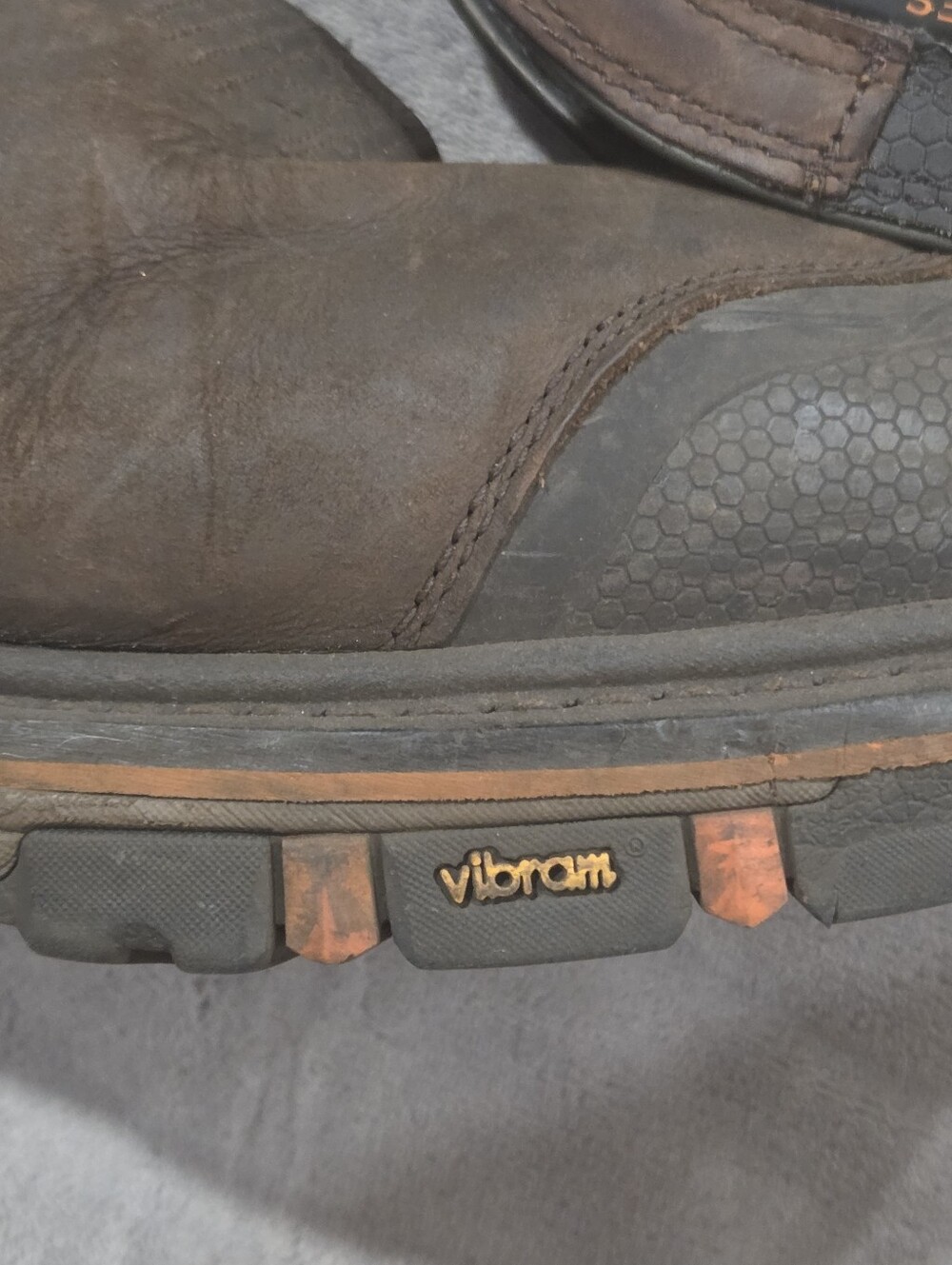 Cody James Brown Leather Pull-On Work Boots - Picture 3 of 14